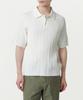 Cable Knitted Polo Shirt [Ivory]