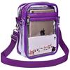 Transparent PVC Multi-Function Shoulder Tote Bag – Large Capacity Waterproof Travel Shopping Bag, Clear Cosmetic Organizer with Adjustable Strap less