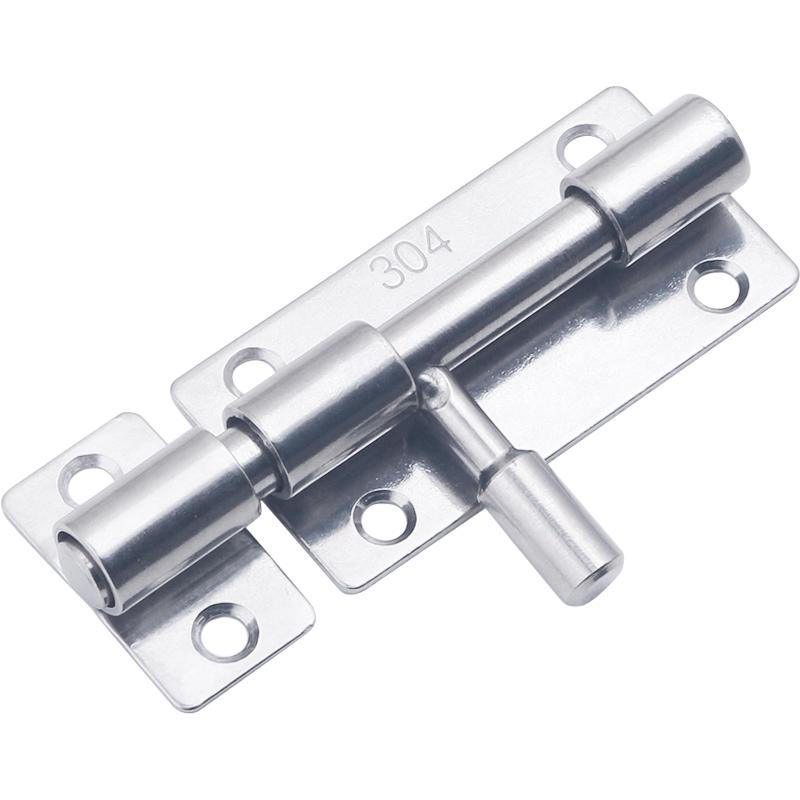 No-Punch 304 Stainless Steel Bolt Latch - Antique Door Buckle for Wood Doors & Windows, Anti-Theft Insert Lock, Surface-Mounted for Bathrooms.