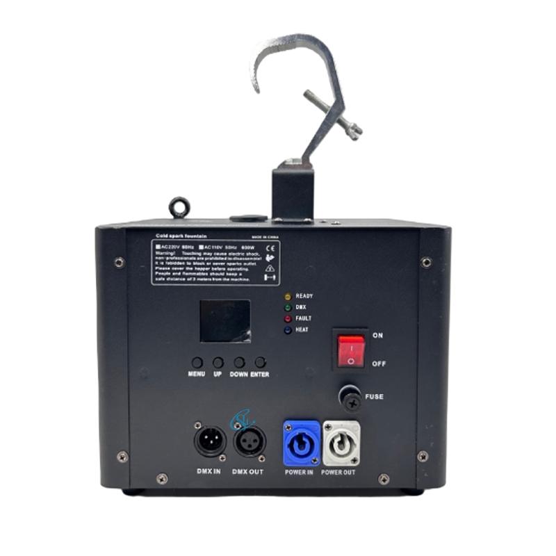 

600 Вт Машина искр Сценический фейерверк Перевернутый тип со светодиодной подсветкой DMX512 для свадебной вечеринки бара спецэффект UK Plug чёрный