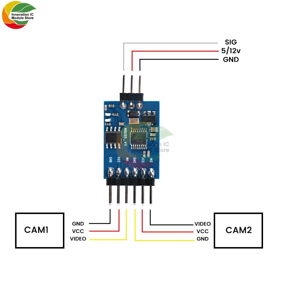 3-Channel Video Switcher Module 3 way Video Switch Unit FPV Camera For Multi-rotor UAV 5.8G FPV Transmitter and Camera