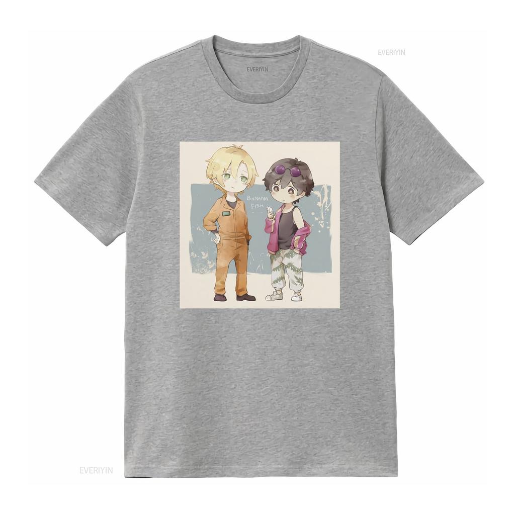 Banana Fish Ash Lynx T-shirt 100% Cotone vintage Lavata Traspirante Morbida Elasticizzata Top Per Uso Quotidiano Casual Leggermente