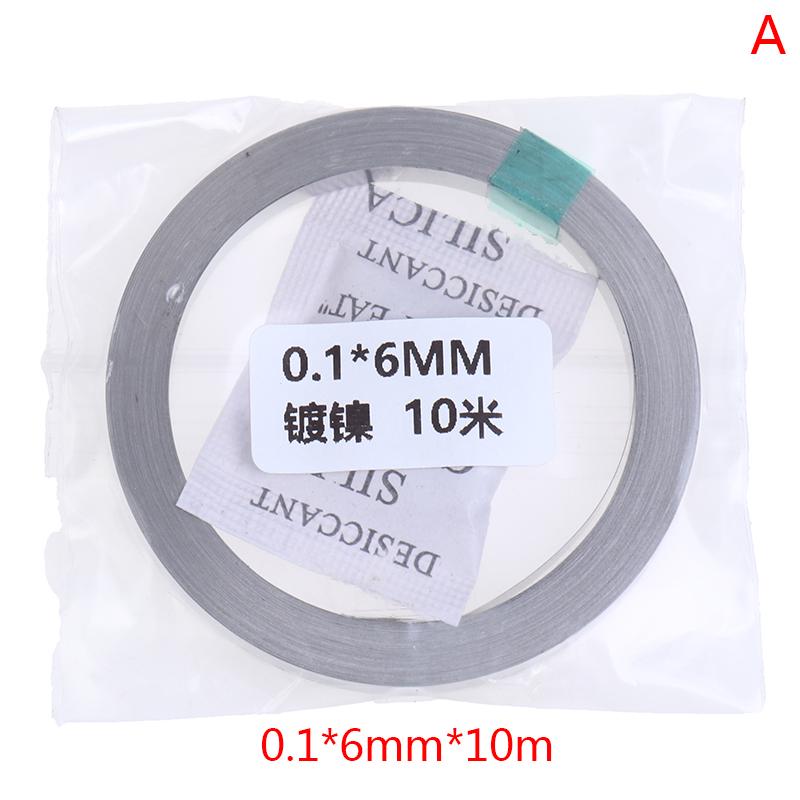 

10M 6Mm 8Mm X 0.1/0.12/0.15 Nickel Strip Tape For Li 18650 Battery Spot 0.1*6mm*10m