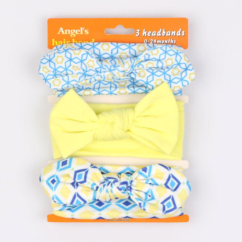 Children's Red Bow Headband Set: 3-Piece Elastic Baby Girl Hair Accessory