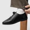 Retro Pleated, Oblique Lace-up Flat-bottomed German Training Shoes Men's Niche Derby shoes-J