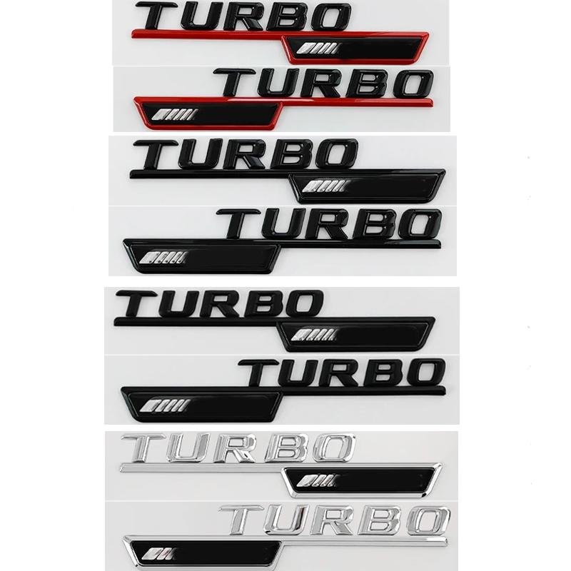 TURBO 4MATIC Plus Car Emblem Side Fender Badge Sticker Logo For Mercedes Benz AMG X247 C117 W117 GLE53 GLA45 A45 A35 CLA35 CLA45 qq1