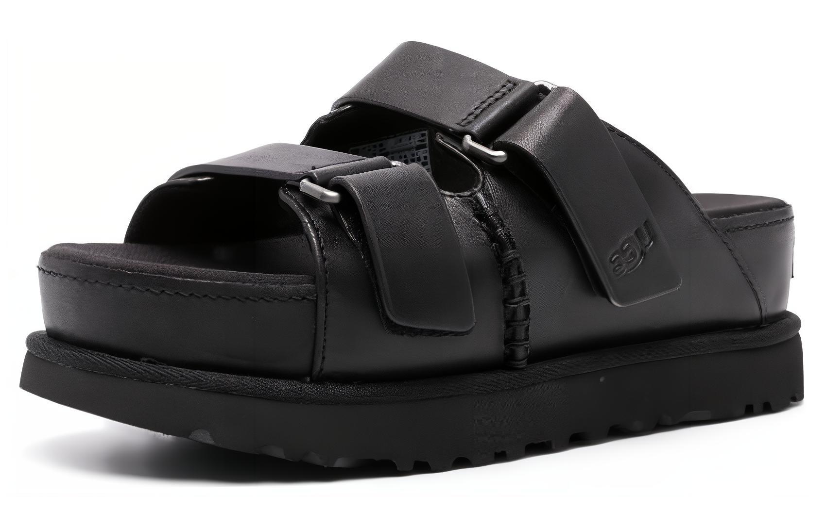 UGG Goldenstar Hi Slide Sandal  Black  Women s 1152651-BLK 37.5