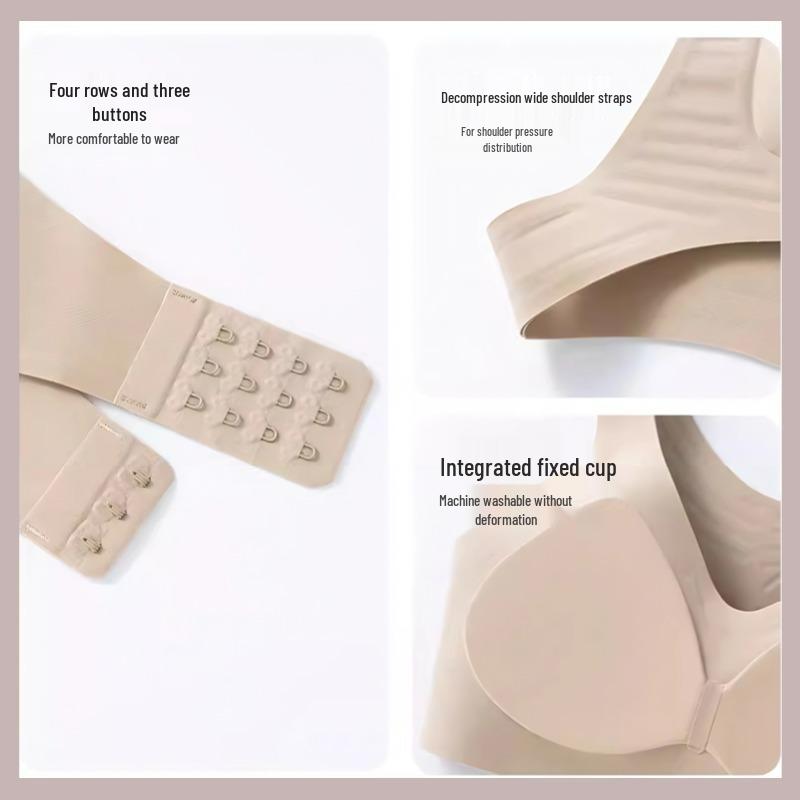 Douyin Style Seamless Posture Correcting Sports Bra for Women - Anti-Sagging, Supportive, and Back Shaping.