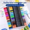 Dual-Tip Watercolor Crayon and Fine Liner Marker Set for Students