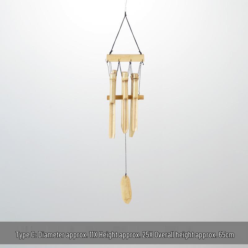 Bamboo Wind Chime: Outdoor Asian-Inspired Courtyard, Balcony, and Camping Ornament