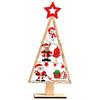 Christmas Tree with Pendants Wooden Tabletop Decor, Hollow Xmas Ornament, Farmhouse Vintage Style Decor Desktop Centerpiece for Holiday Party