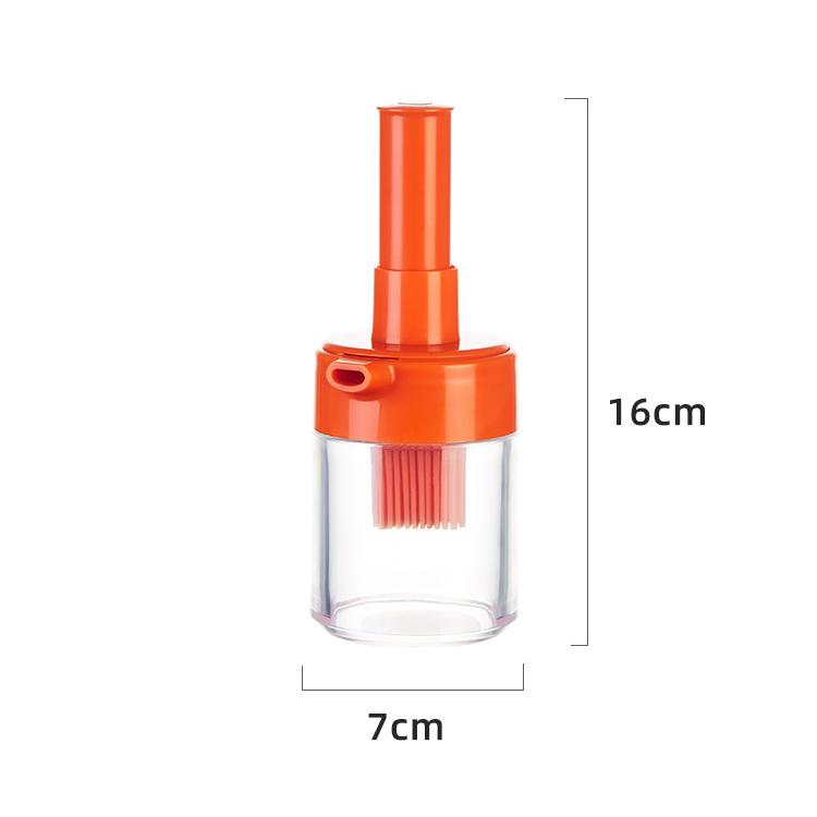 2 In 1 Oil Bottle With Silicone Brush For Barbecue Baking Kitchen Tool