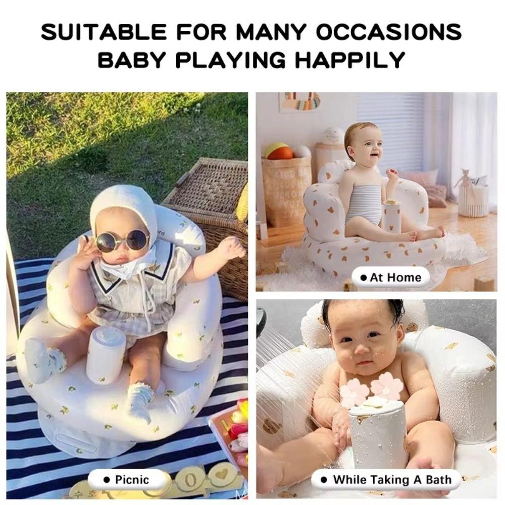 Sitting Training Baby Sofa Cute Design Baby Chair Seat Portable Inflatable Sofa for Toddler