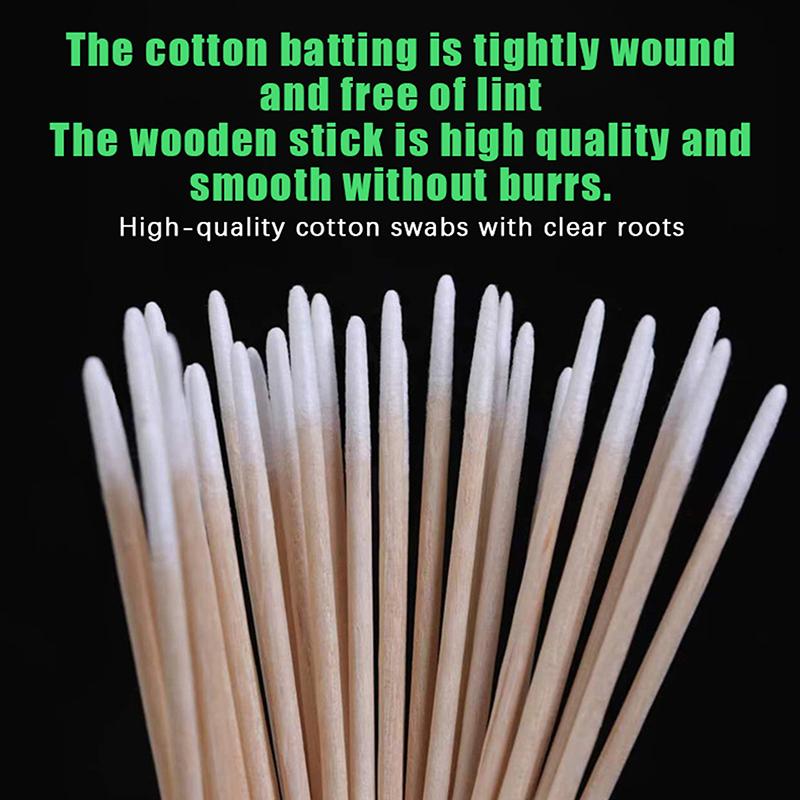 50/100 kusů jednorázových víceúčelových vatových tamponů na dřevo 7/10 cm Čištění make-upu Nástroj na odstranění tetování Permanentní potřeby na tetování