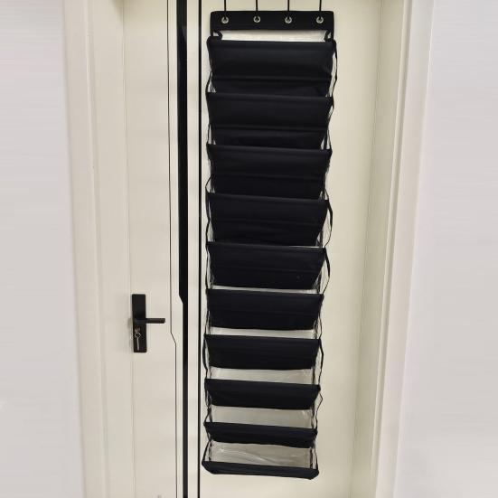 10 Tier Clear Over the Door Shoe Organizer 10 Large Deep Pockets Fit 20
