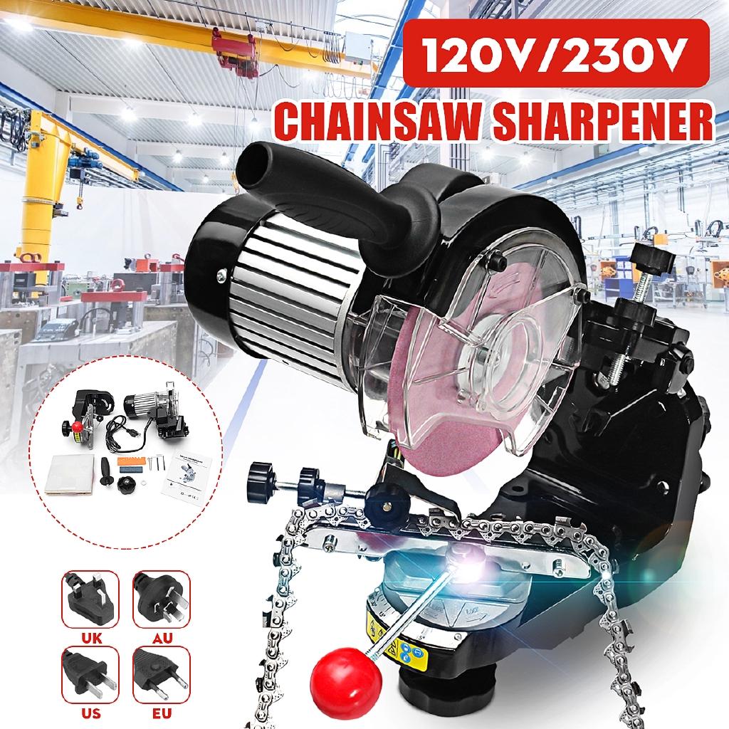 Large Grinding Wheels Saw Chain Grinder Electric Chainsaw Sharpener 3600RPM AU/UK/EU/US Plug for Bench Chainsaw Sharpener 230W