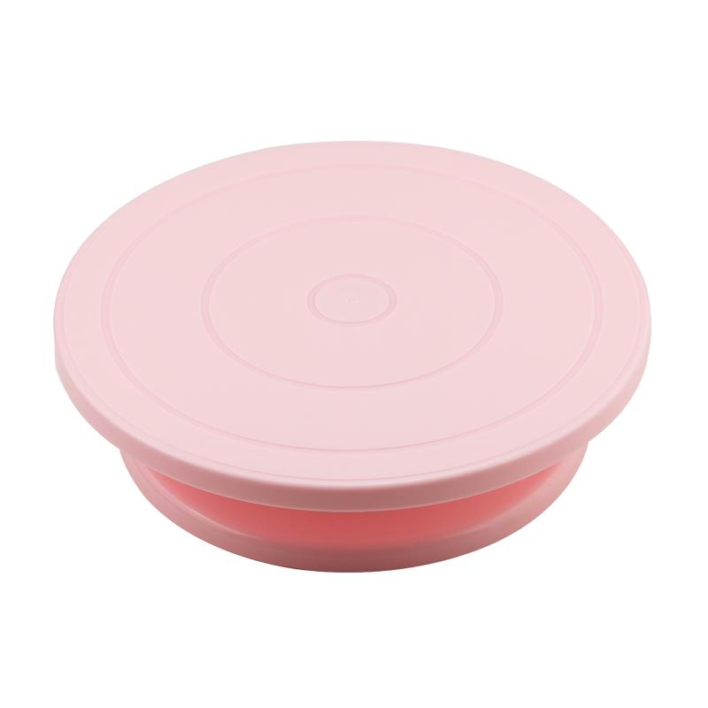 FAIS DU 6Pcs/Set Plastic Cake Turntable Rotating Cake Plastic Dough Pastry Decorating Stand Rotary Table DIY Pan Baking Tool