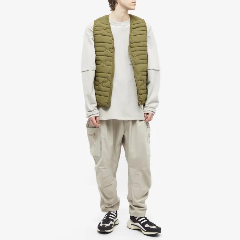 Y-3 Solid Color Slim Fit V-Neck Sleeveless Vest Unisex Vests Military-Green HT4668