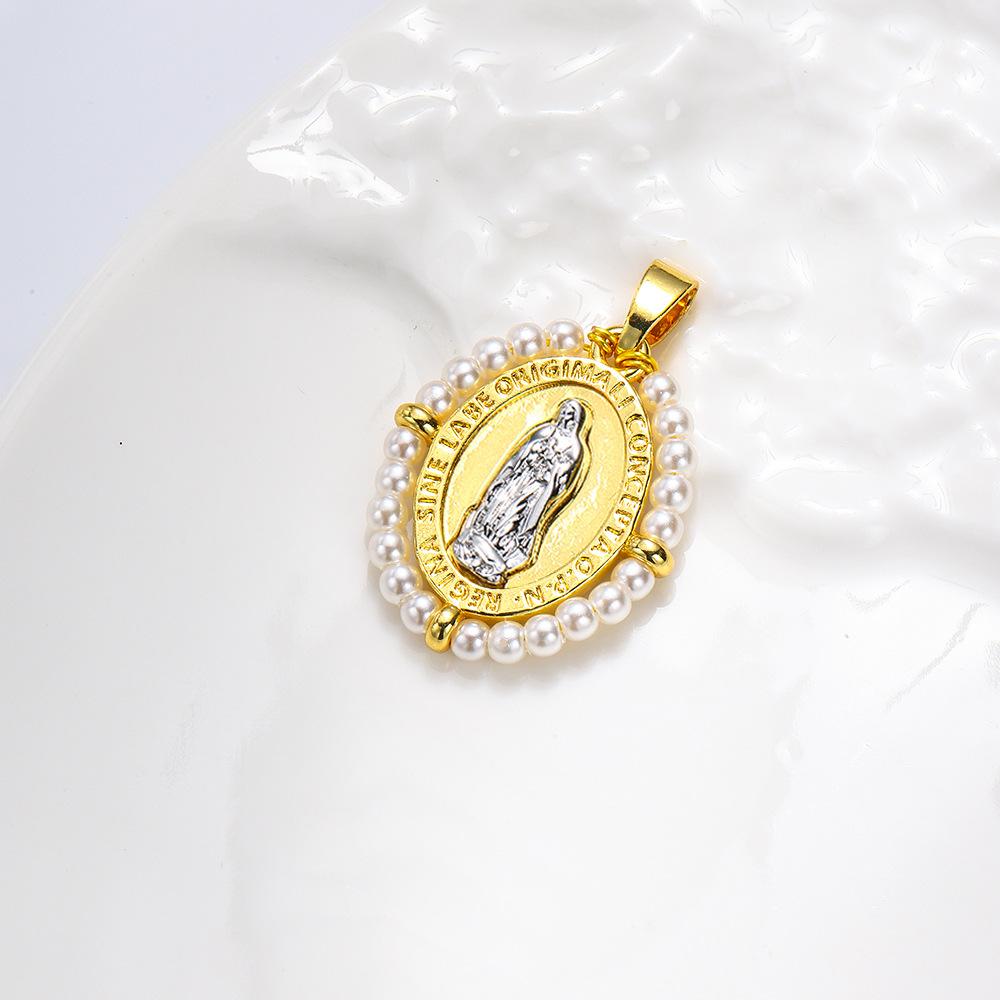 

Европейская и американская медная мода ручной работы хрустальный овальный двухцветный кулон-подвеска Дева темпераментный универсальный подарок на день рождения