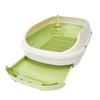 Semi-Enclosed Double-Layer Drawer Cat Litter Box, Large Grid Toilet for Active Cats, Anti-Tracking Odor Control Easy Clean