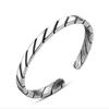 New Arrival Simple Twisted Woven 925 Sterling Silver Jewelry Retro Thai Silver Small Twisted Popular Opening Rings TYB486