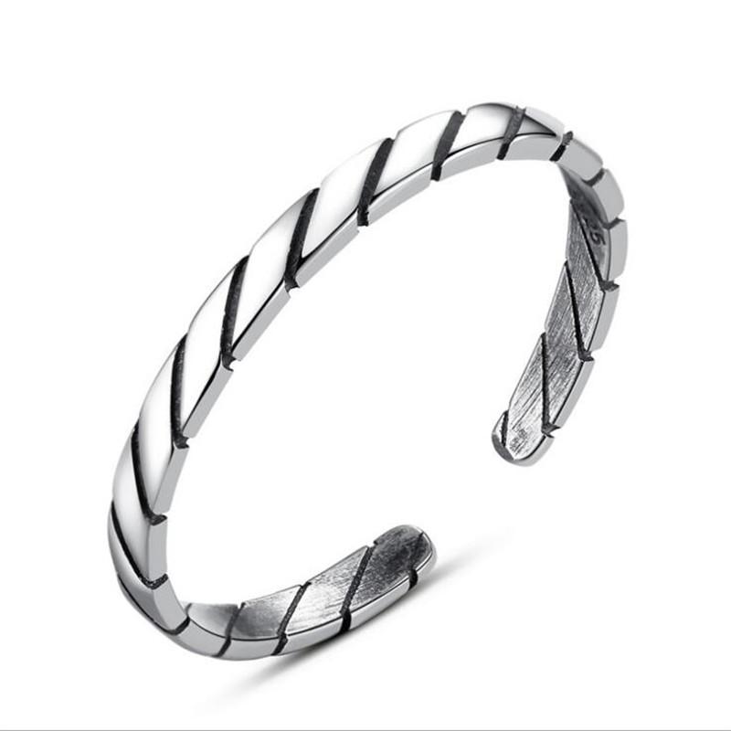 New Arrival Simple Twisted Woven 925 Sterling Silver Jewelry Retro Thai Silver Small Twisted Popular Opening Rings TYB486