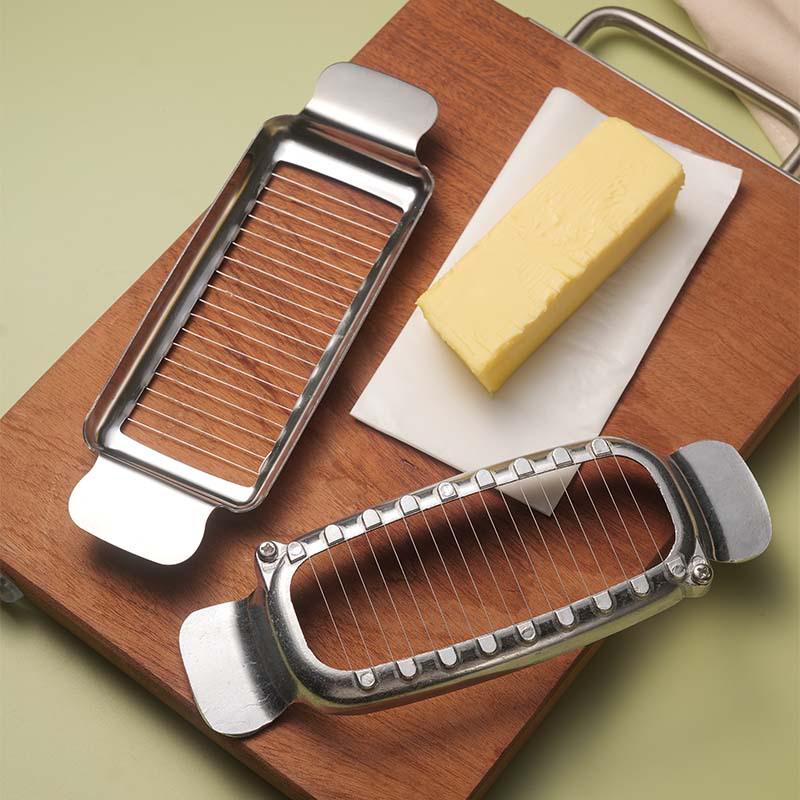 Stainless Steel Cheese, Butter, & Foie Gras Slicer for Kitchen & Baking