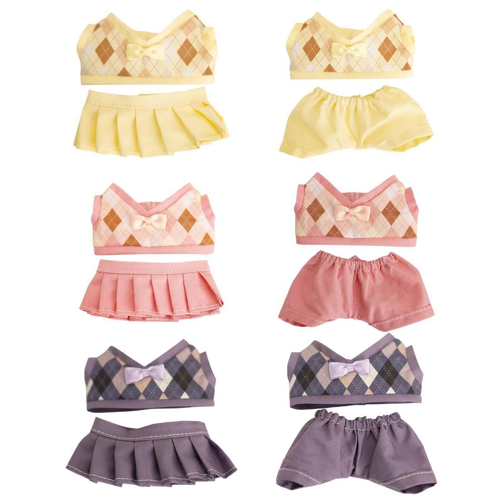 2Pcs Girl Doll Clothes Doll Clothing Detachable Gift Dress Up Photo Props DIY Doll Toy Doll Outifits Adorable for 6 Inch Doll