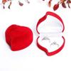 Ring Holder Velvet Heart Ring Box Three-dimensional Ring Display Case Jewelry Organizer  Couple
