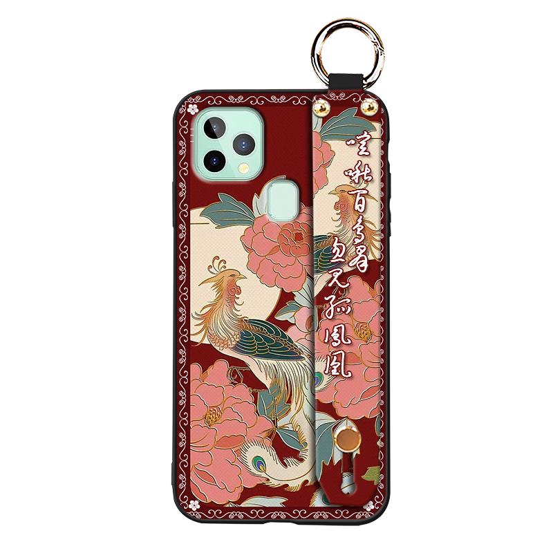 Fashion Ring Phone Case For Oukitel C22 Elderly lady Protective Lanyard Anti-dust Shockproof Waterproof Chinese style