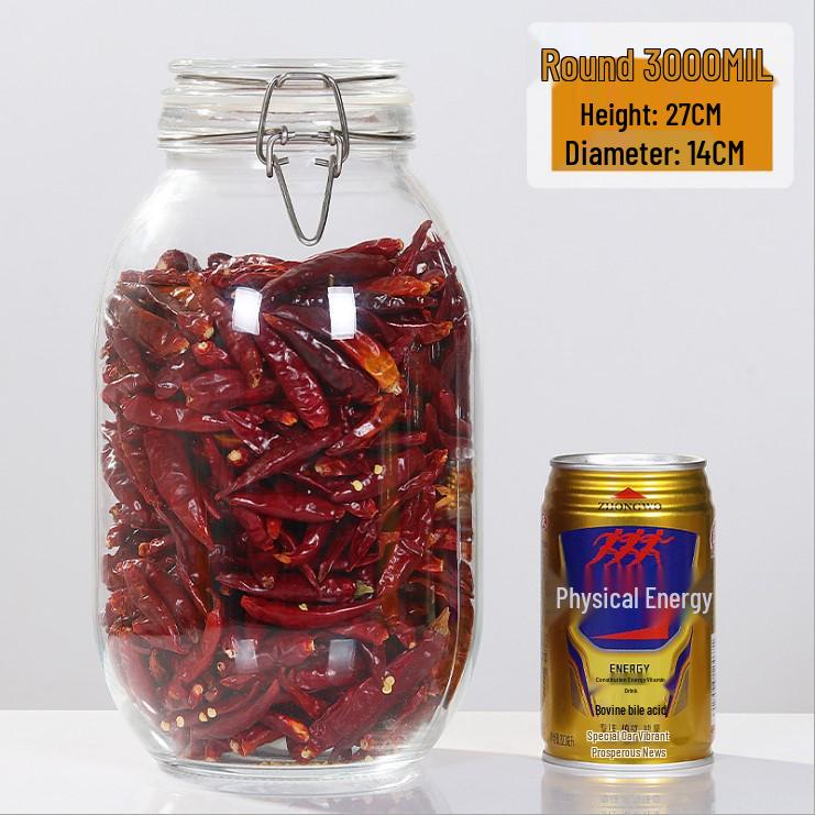 Food-Grade Glass Storage Jar for Nuts, Grains, Wine, Tea, and Honey