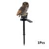 Solar Powered Owl Statue Light Outdoor Waterproof Light for Night Garden Hallowmas Lawn Patio Yard Pathway Fence Party Decor Lighting, with Stake