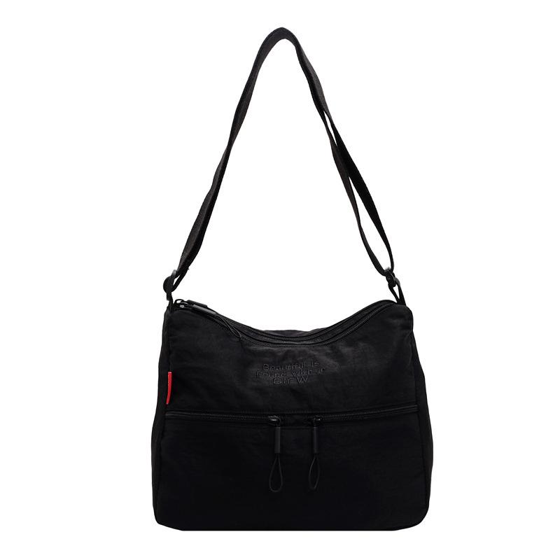 Korean Style Women's Simple Large Capacity Canvas Crossbody Bag