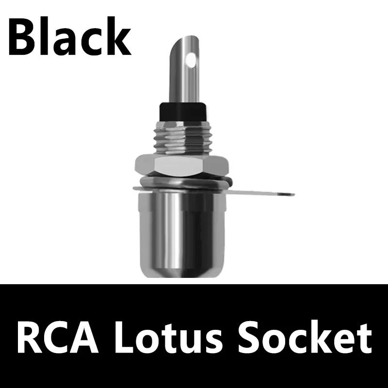 20/100 шт. RCA Разъем RCA Аудио Гнездо Адаптер Никелированное RCA Разъем Штекер Разъем Панельный Монтаж 20PCS чёрный