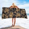 Luxus Schwarz Gold Europäisches Design Mikrofaser Saugfähige Strandtücher für Mann Frau Zuhause Hotel Badetücher Schnell Trocknendes Strandtuch