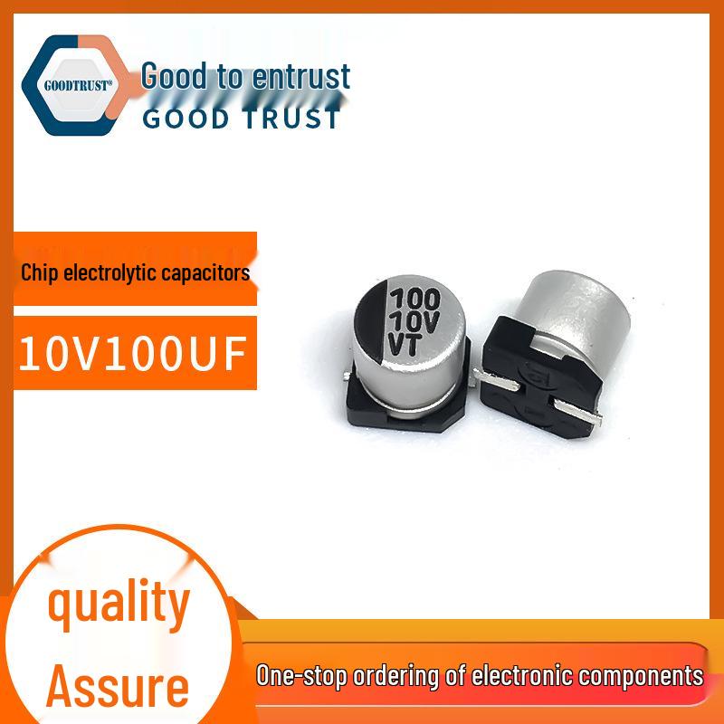 10V 100µF SMD Aluminum Electrolytic Capacitor, 5x5.4mm Compact Size, High Capacity, Full Series