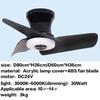 24" 32" DC Motor Small Ceiling Fan Lamp Electric Ceiling Fan With Light Bedroom  LED Tricolor Dimming Lighting Fan
