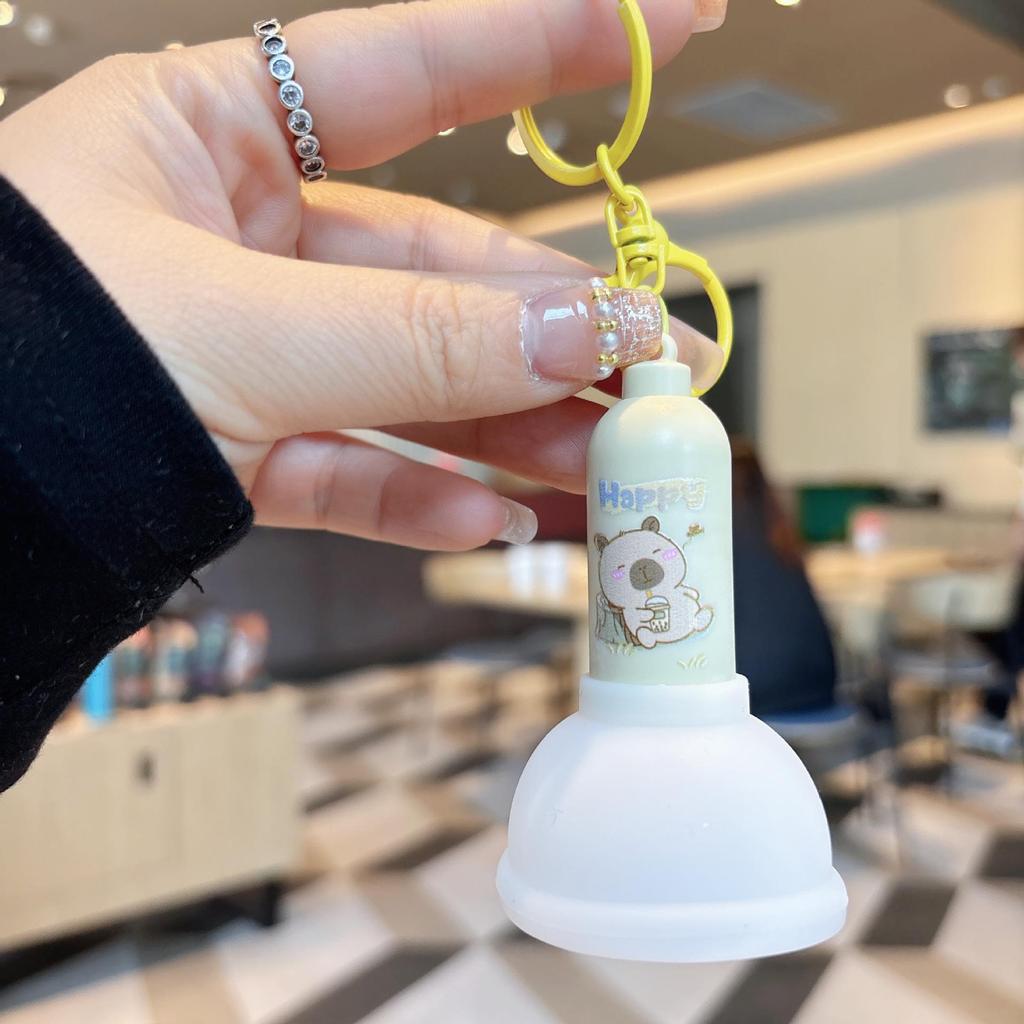 Luminous Keychain Toilet Plunger: Cute Night Light & Decompression Toy for Students