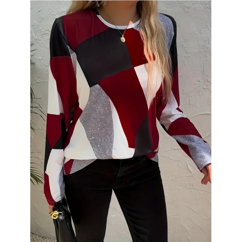 Women's 3D Printed Floral Print T-shirt Fashion Long Sleeve Round Neck Regular Tops Holiday Weekend Spring Autumn