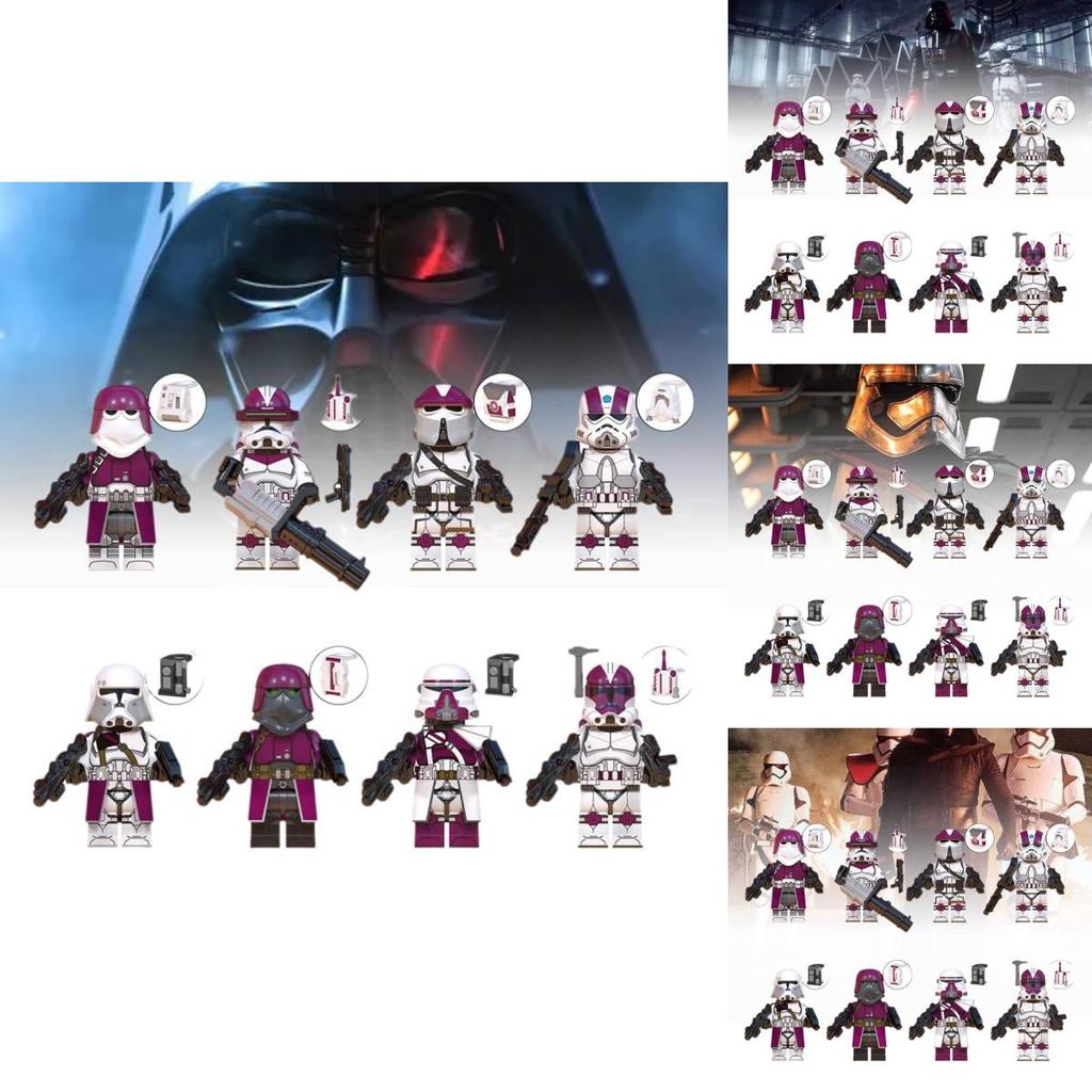 Colorful Plastic Clone Engineer Paratrooper Building Blocks For Kids Educational Toy