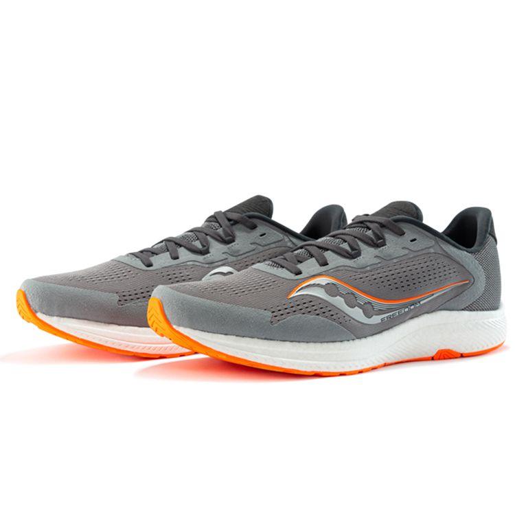 SAUCONY Freedom 4 High-End Cushioning Running Shoes Men Sneakers Gray Orange S20617-20
