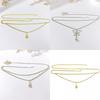 Water Dazzle Heart Waist Chain With Electroplated Finish For Nightclub And Beach Wear