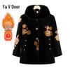 Yalu Damen Eleganter Wintermantel mit Faux-Mink-Futter