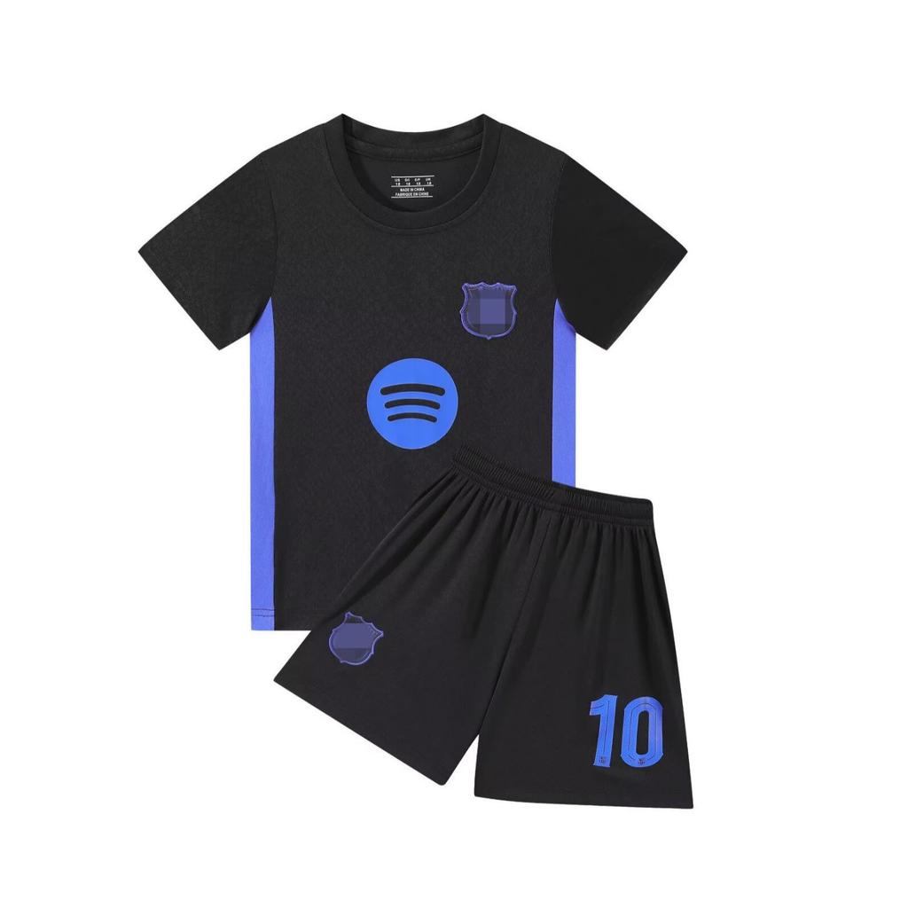 25--26 Bar S Black No. 10 Club Football Suit Children'S Suit Size 14-30 Size