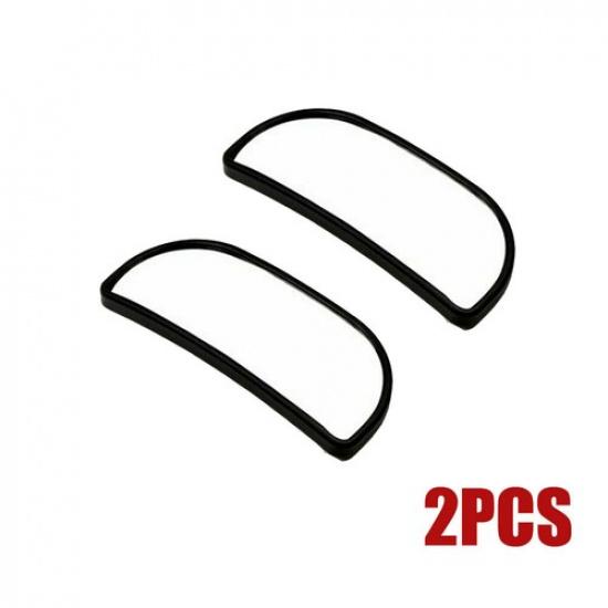 2pcs Rectangle Stick On Rear View Auxiliary Blind Spot Car Wide Angle Mirror