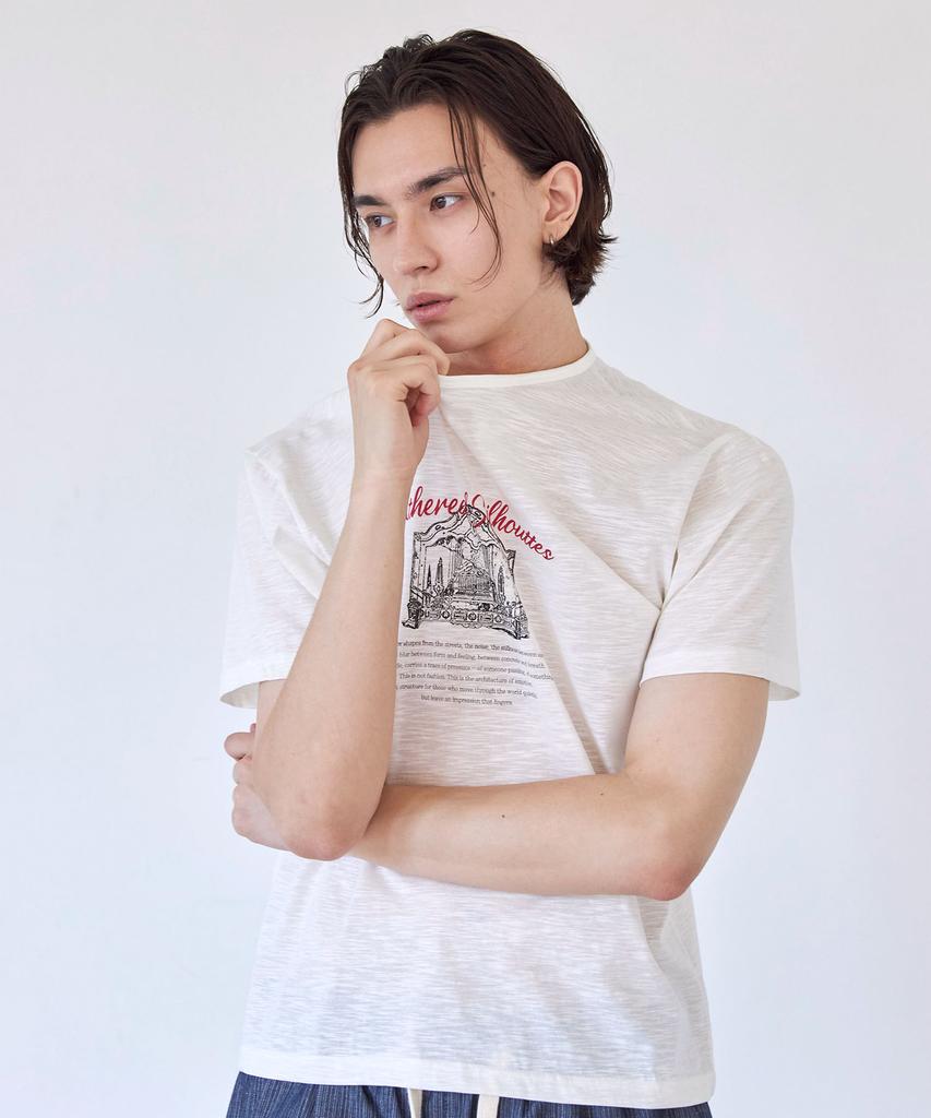 SENTAIR Silhouette Half T-Shirt _Ivory