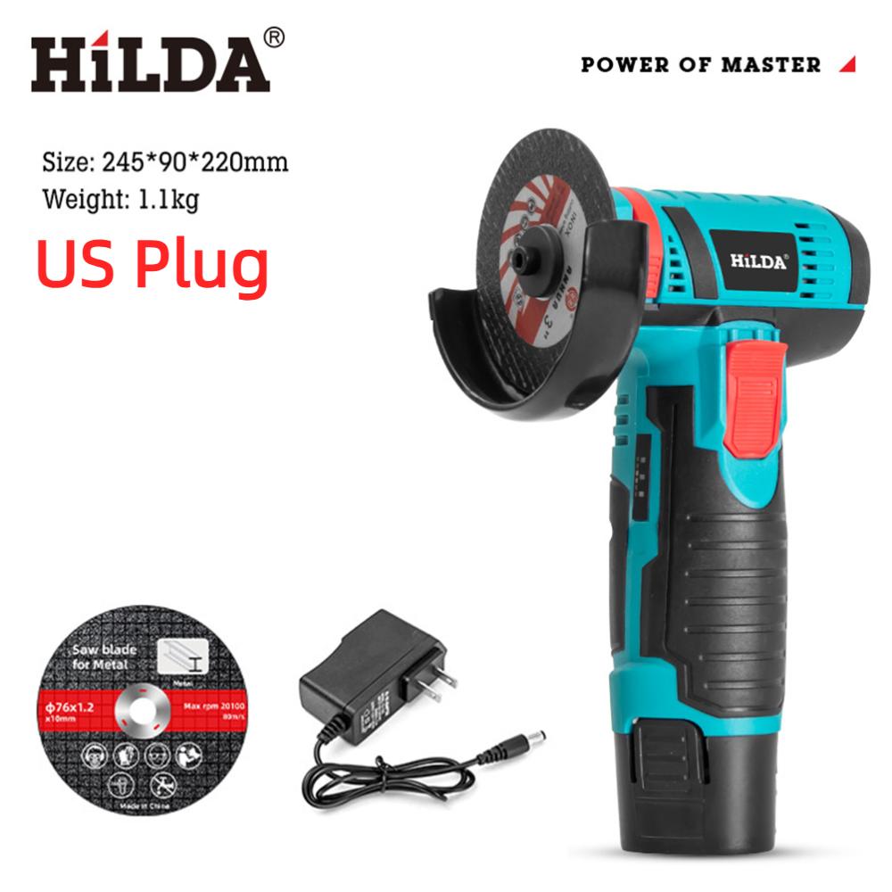 12V Brushed Angle Grinder 19500RPM Rechargeable Grinding Tool Cordless Polishing Machine Diamond Cutting Grinder Electric Tool