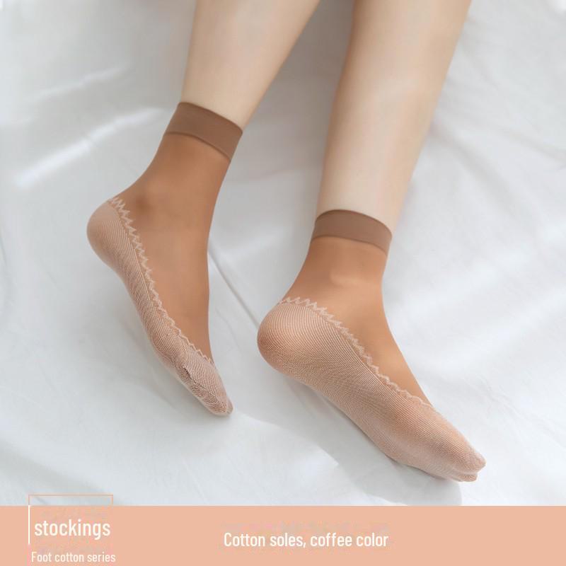 Women's Ultra-Thin Non-Slip Anti-Snag Invisible Crystal Socks
