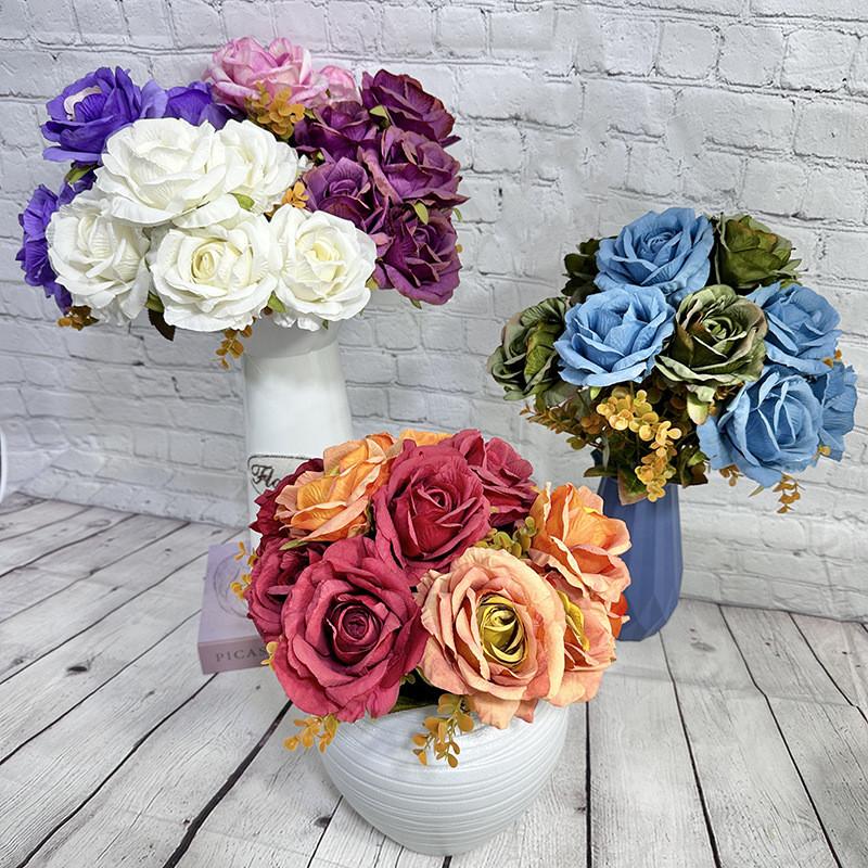 Flower Artificial Rose Hotel Restaurant Window Decoration Room Desktop Ornament