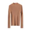 Women's Slim Fit Pure Wool Knit Pullover - Soft, Skin-Friendly, Long Sleeve Base Layer for Autumn/Winter